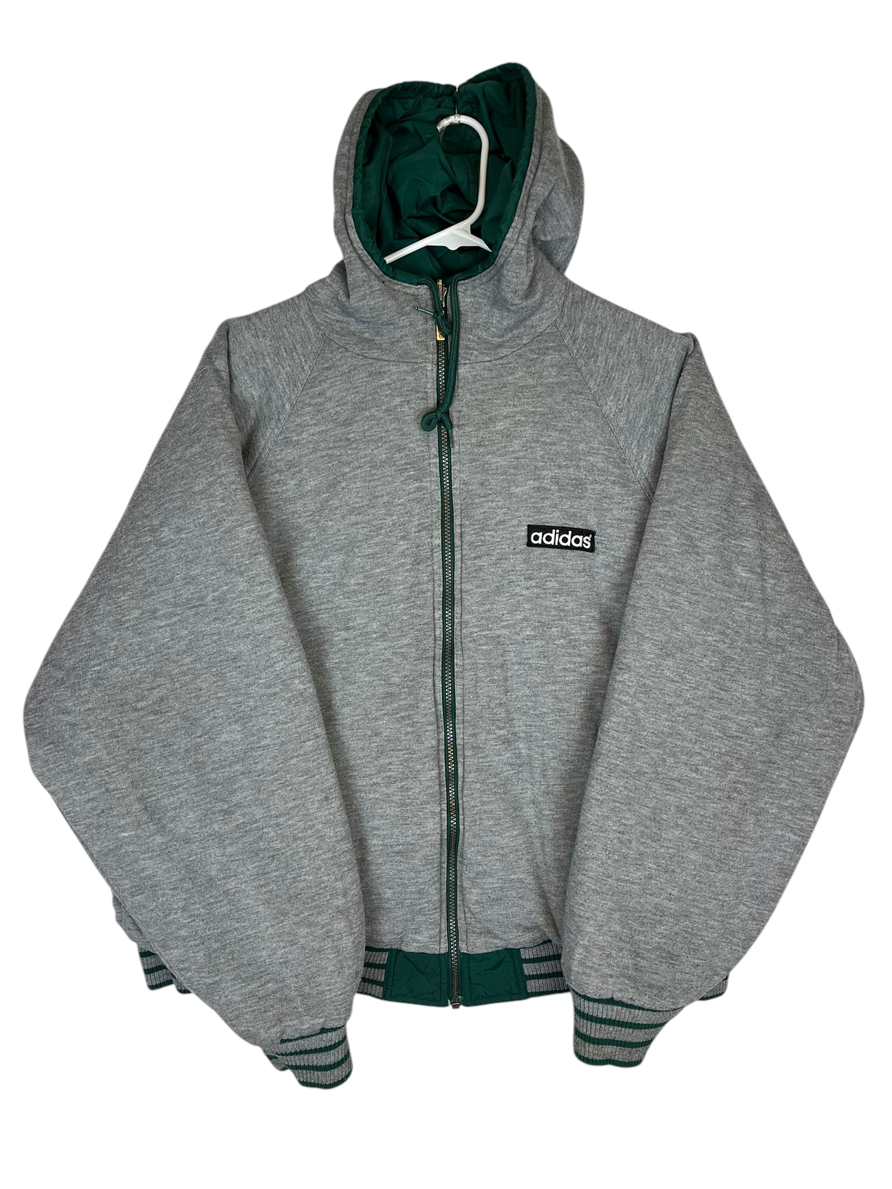 374771 (90s) Adidas Green Full Zip Reversible Jacket