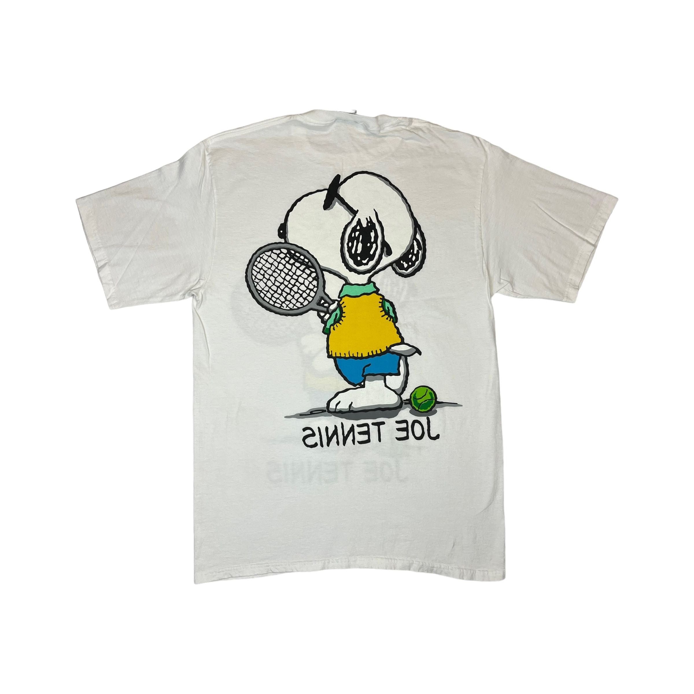 268215 (90s) Snoopy 'Joe Tennis' Peanuts Cartoon Double Sided T-Shirt