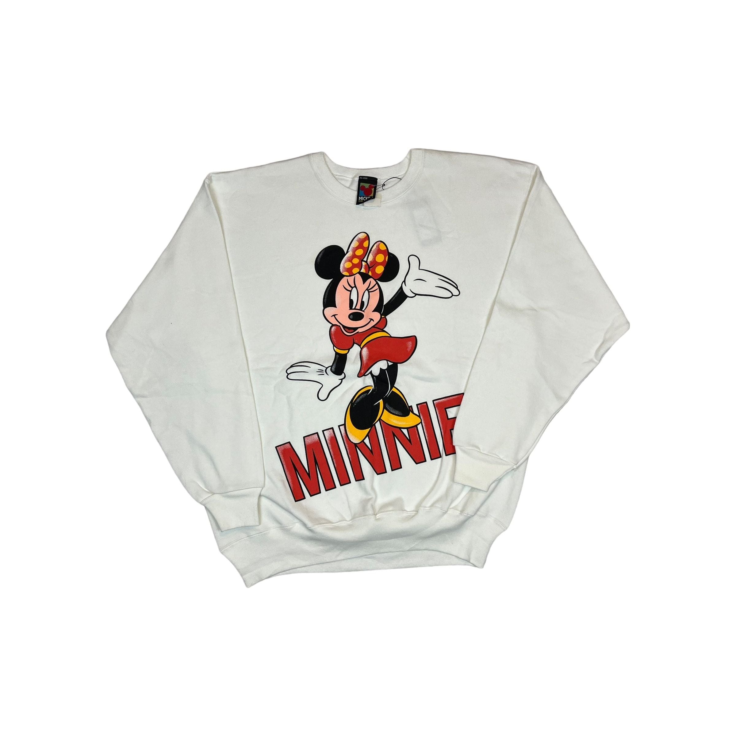 275678 Vintage Minnie Mouse White Crewneck (90s)