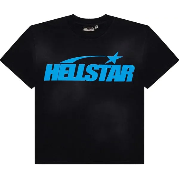 557571 Hellstar Classic T-Shirt (Gel Print) 'Black/Blue'