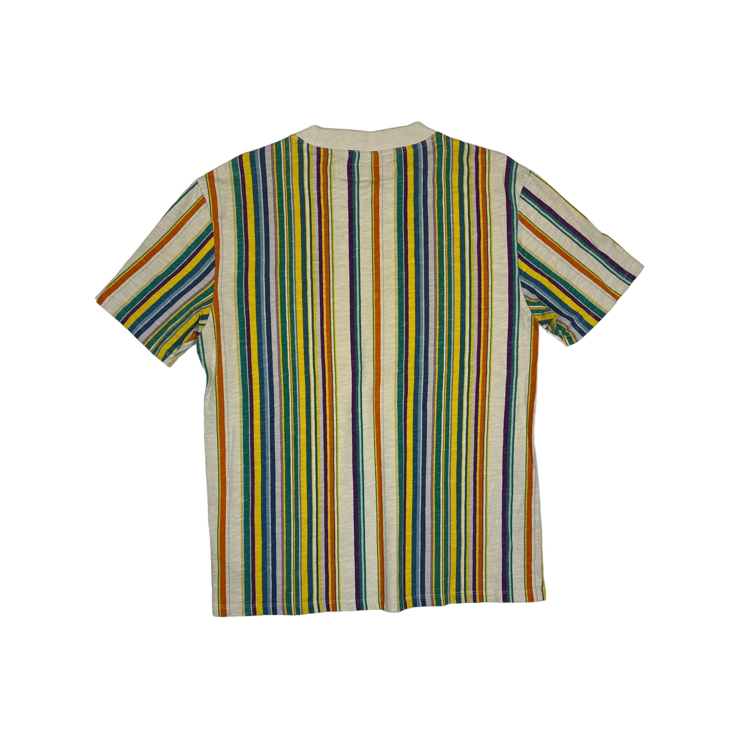 264697 (modern) Guess Multi Color Vertical Striped T-Shirt
