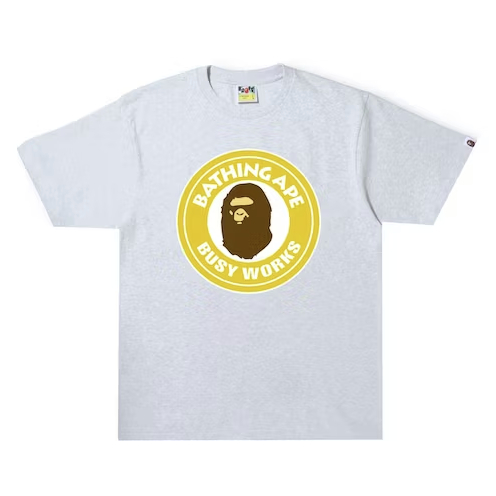275428 BAPE Colors Busy Works Tee 'Gray/Yellow'