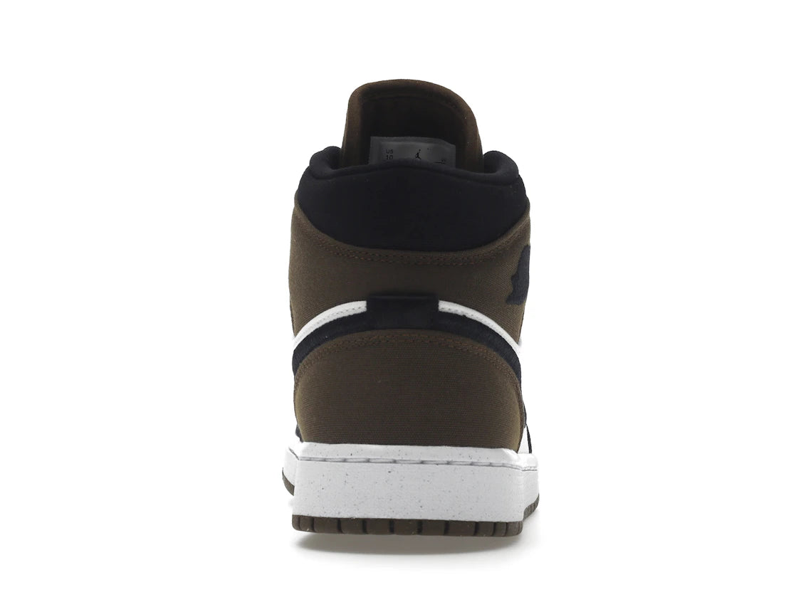 627851 Wmns Air Jordan 1 Mid SE 'Olive Toe'