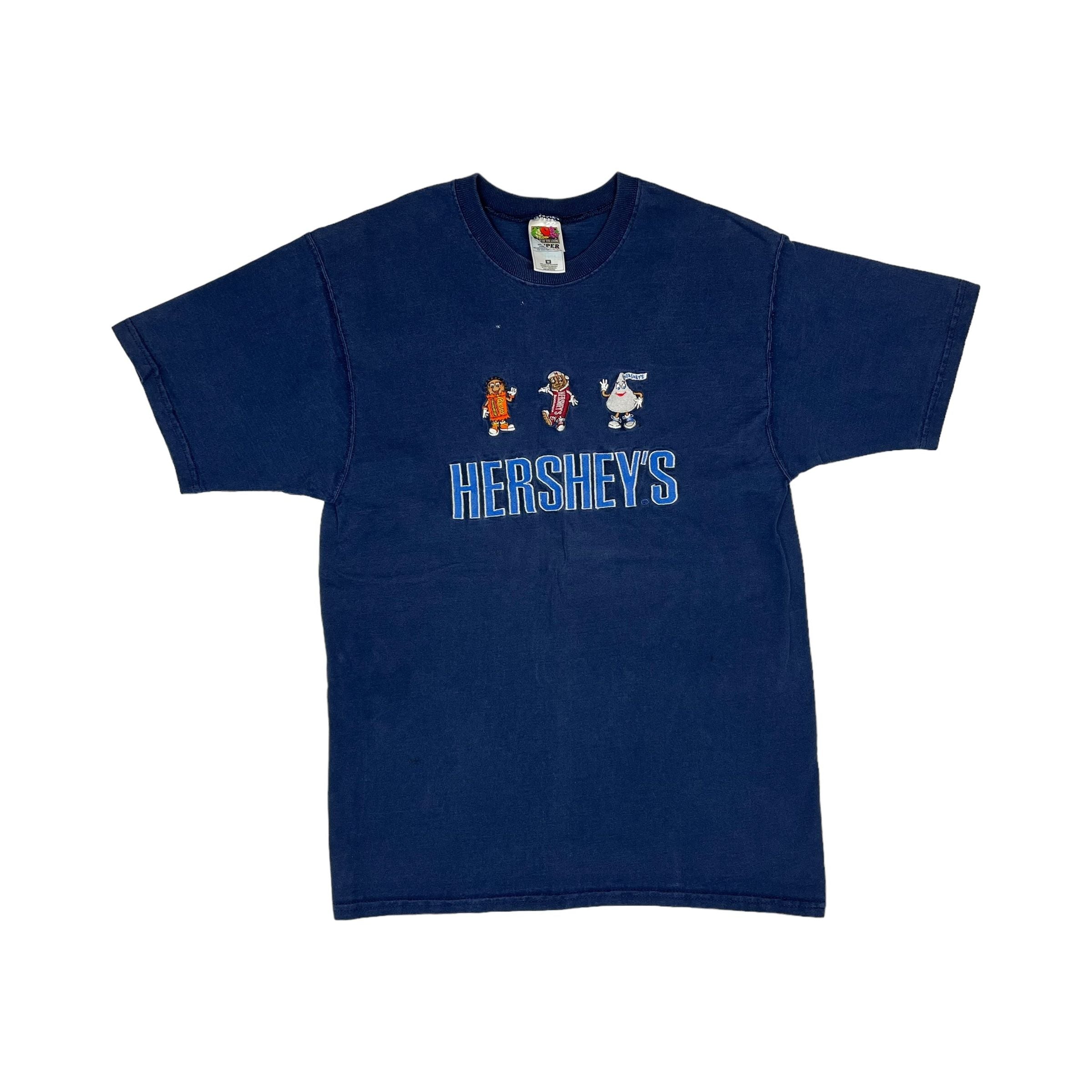 262218 (90s) Hershey's Park Chocolate Mascots Embroidered T-Shirt
