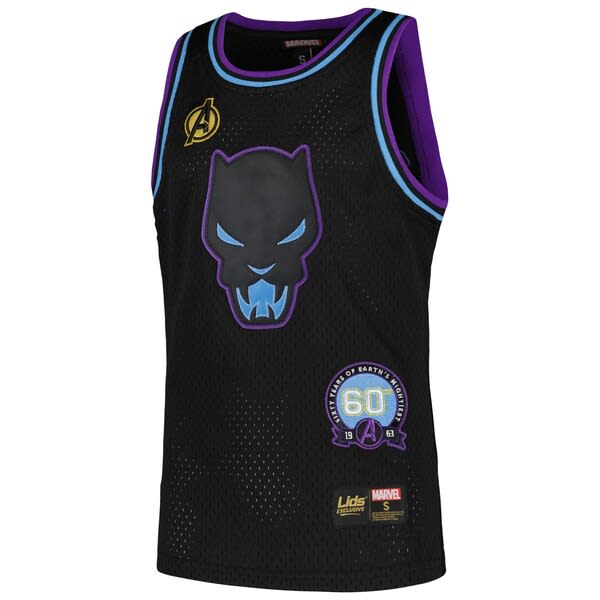 SP12129 Black Panther Marvel 60th Anniversary Basketball Jersey