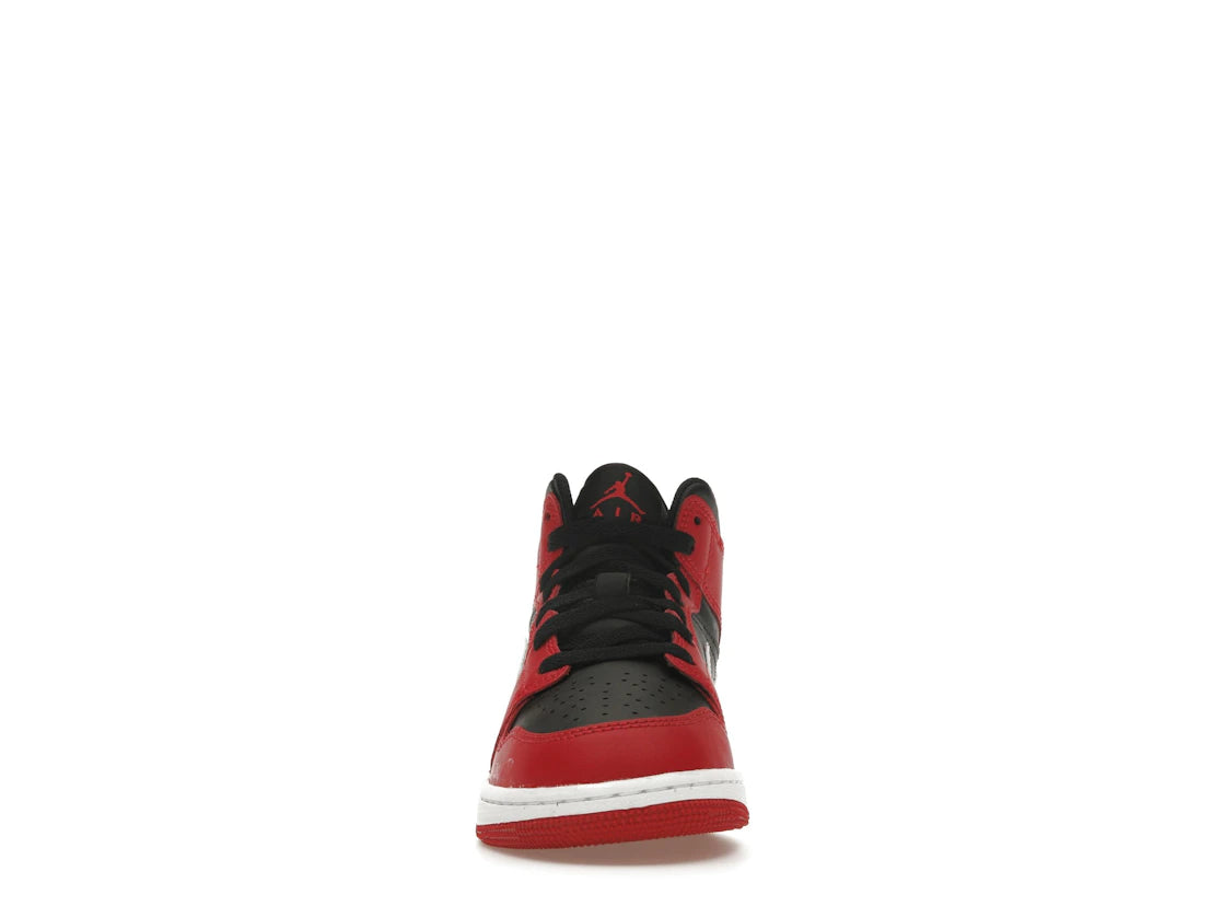 698898 Jordan 1 Mid Gym Red Black White (GS)