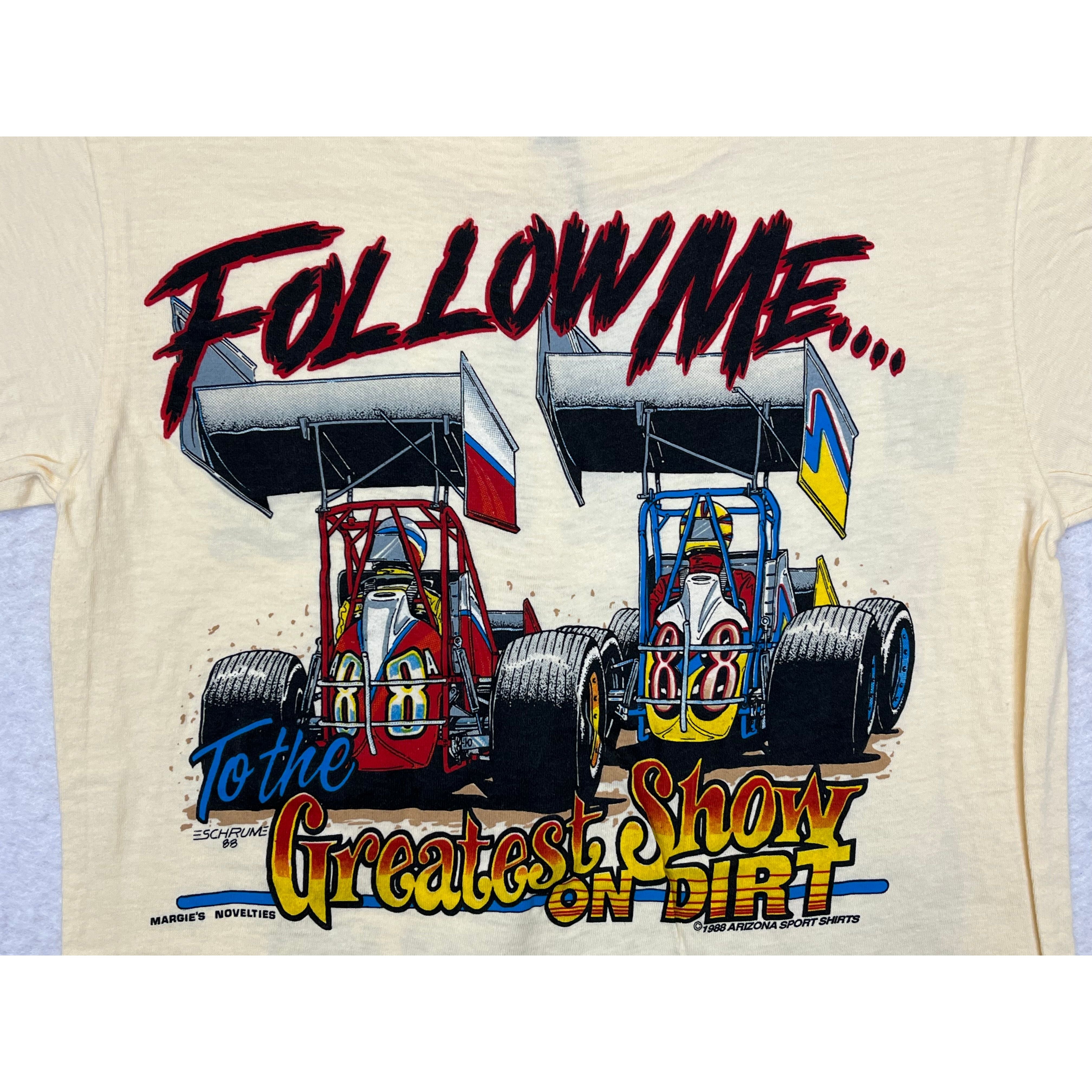 269022 (1988) I'm Gonna Miss My Wife, Sprint Car Dirt Racing Beige T-Shirt s