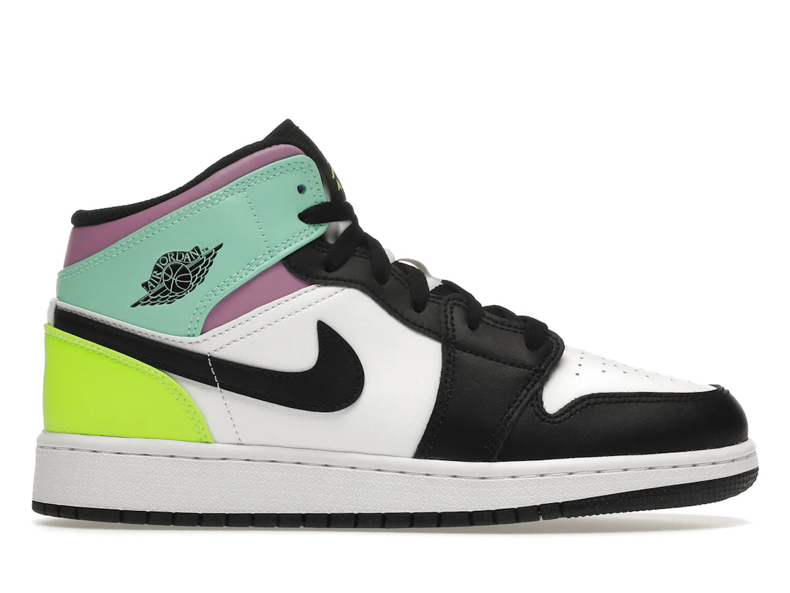 SP9856 Jordan 1 Mid Pastel Black Toe (GS)