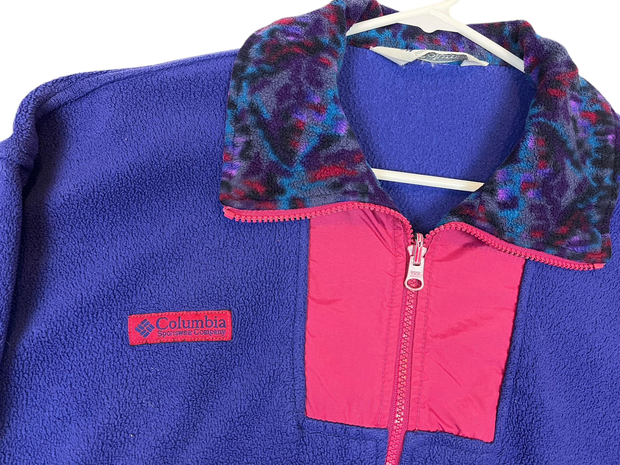 374772 (90s) Columbia Pink/Purple Full Zip Fleece
