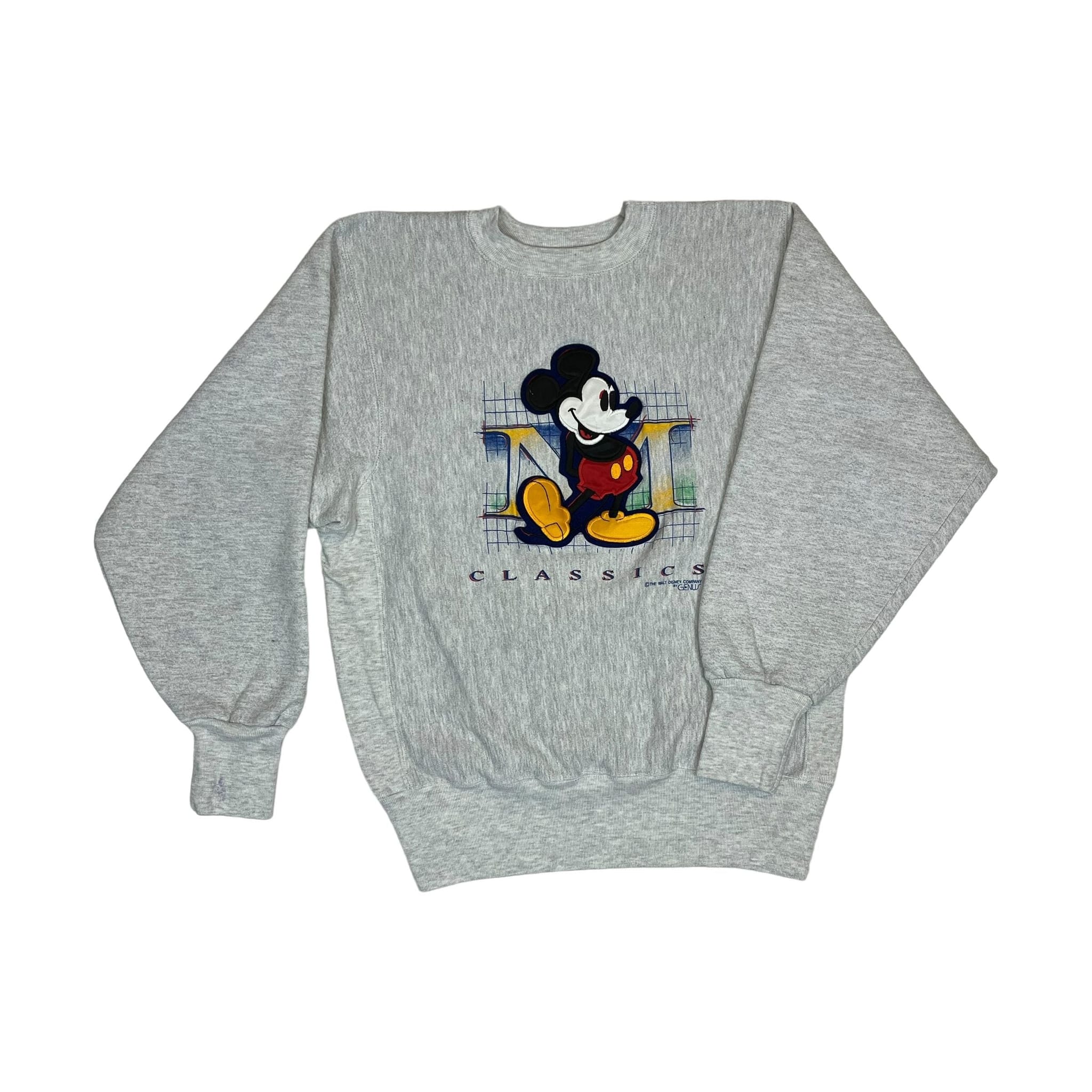 265214 (80s) Mickey Mouse Classics by Genius Reverse Weave Crewneck