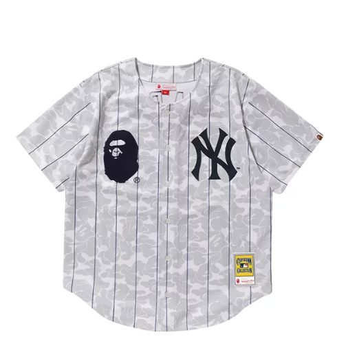 BAPE x Mitchell & Ness Warriors ABC Basketball Jersey