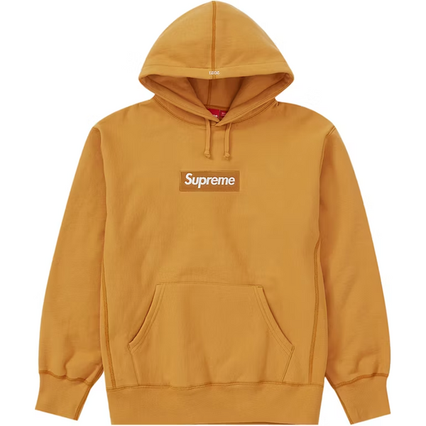 Supreme Box Logo Hooded Sweatshirt (FW21) 'Light Mustard'