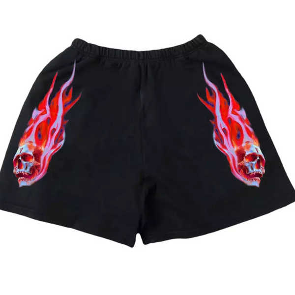 Vlone Red Skully Shorts 'Black'