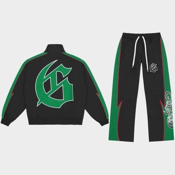 SP5881 GT Tracksuit (Black/Green/Red)