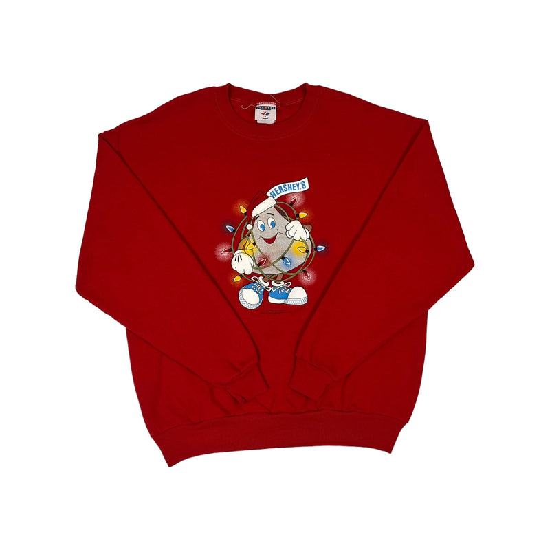 (90s) Hershey's Kiss Christmas Lights Cartoon Crewneck