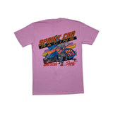 (1990) Hard On It, Sprint Car Racing Double Sided Purple T-Shirt L