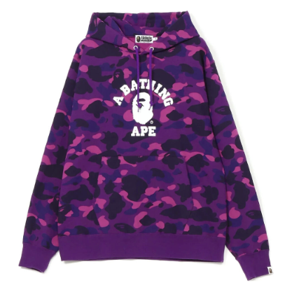 BAPE Color Camo College Pullover Hoodie 'Pruple'