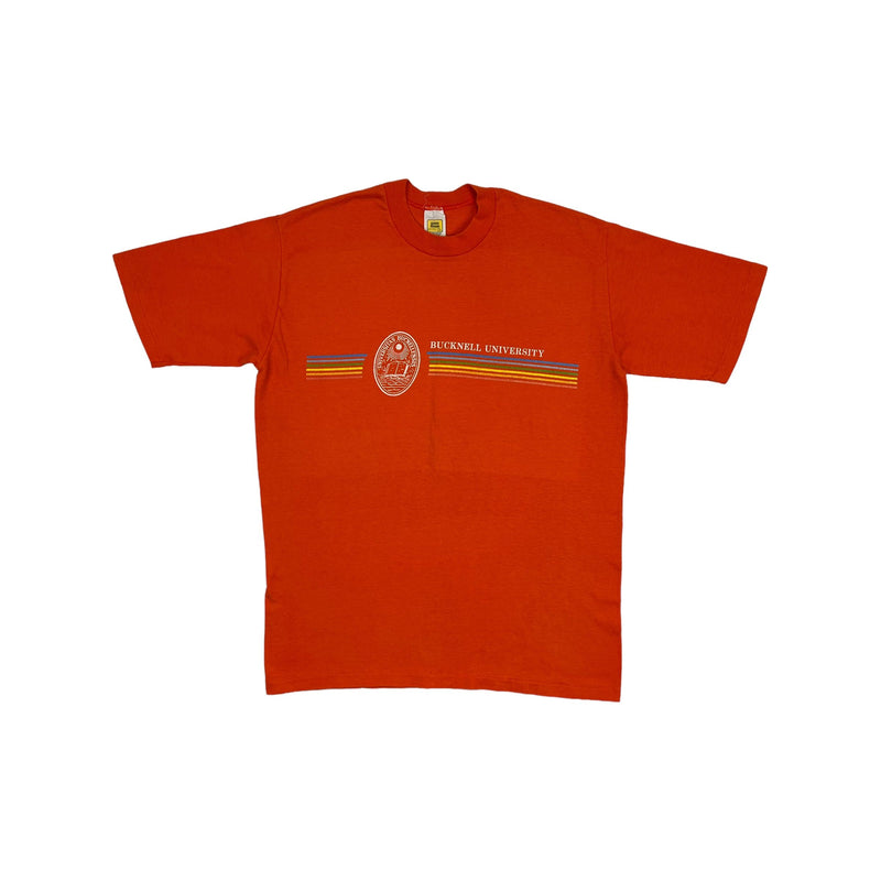 (80s) Bucknell University Rainbow Chest Logo T-Shirt