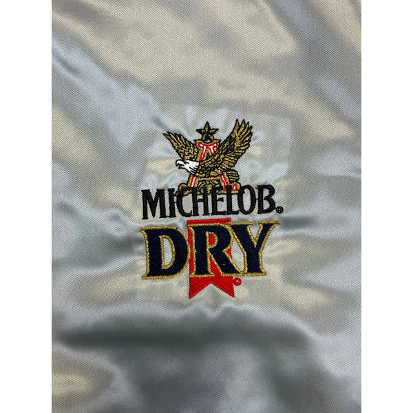 (90s) Michelob Dry Beer Satin Bomber Jacket