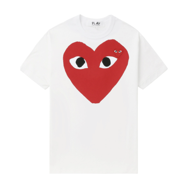 Comme Des Garçons PLAY Heart Logo T-shirt 'White'