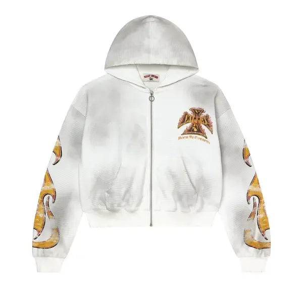 SP5534 Vale Forever Reborn Waffle Zip Up 'White'