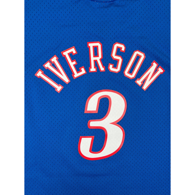 Hardwood Classics Mitchell & Ness 99-00 Sixers Allen Iverson Blue Bask