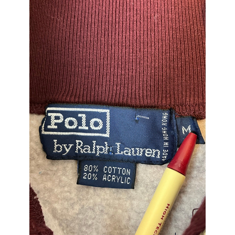 (90s) Polo Ralph Lauren 1/4 Zip Striped Sweatshirt