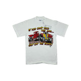 (80s) Sprint Car Dirt Track Mail Racing Pun White T-Shirt s