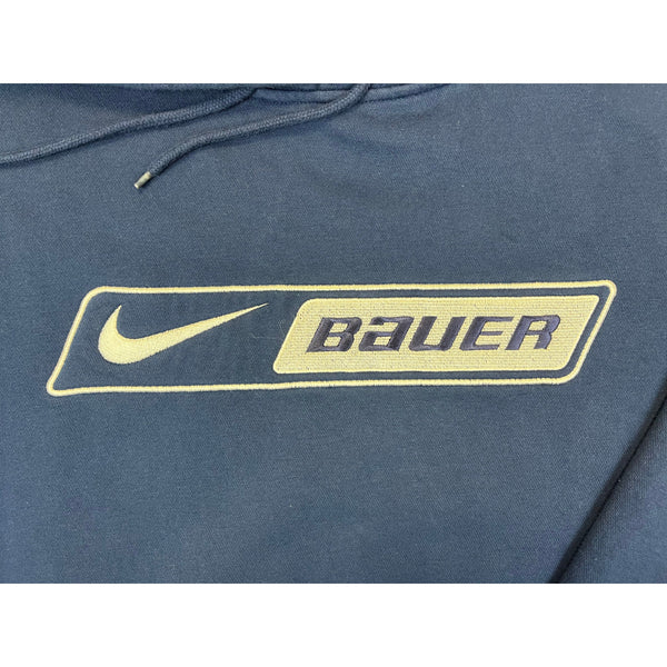 (00s) Nike / Bauer Hockey Embroidered 2005 Navy Hoodie w/ Tags