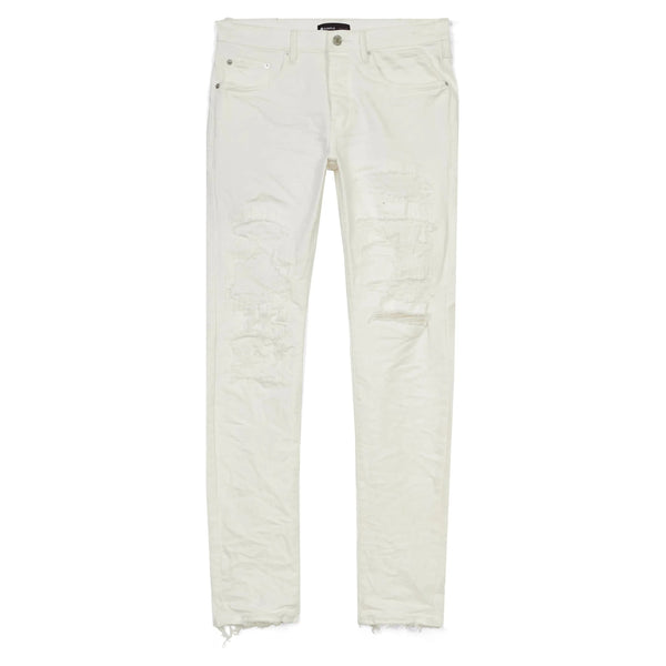 Purple Brand White Four Pocket Destroy Jeans