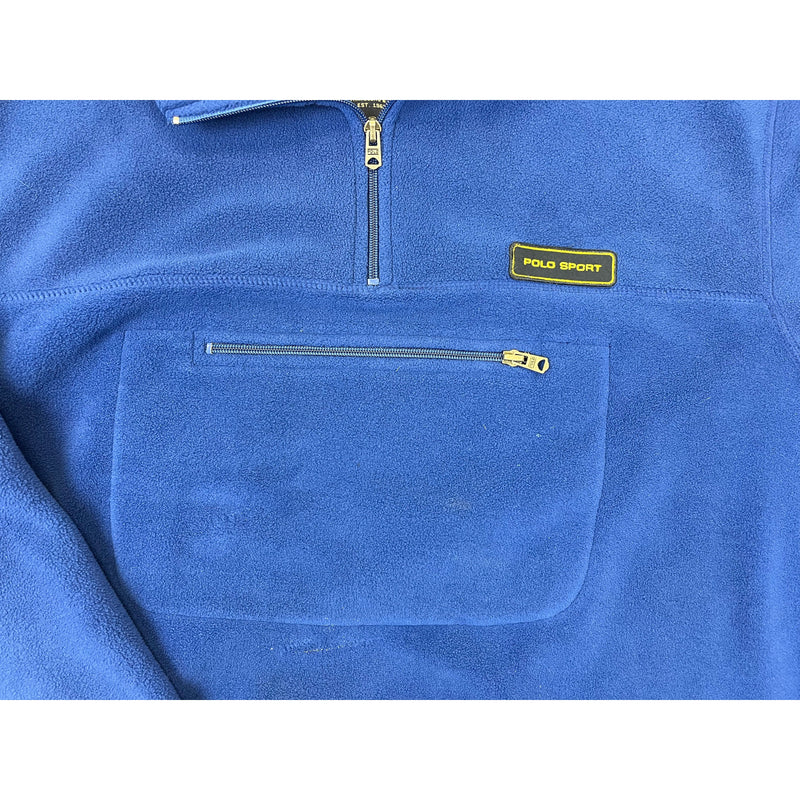 (90s) Polo Sport Ralph Lauren 1/4 Zip Pullover Blue Fleece