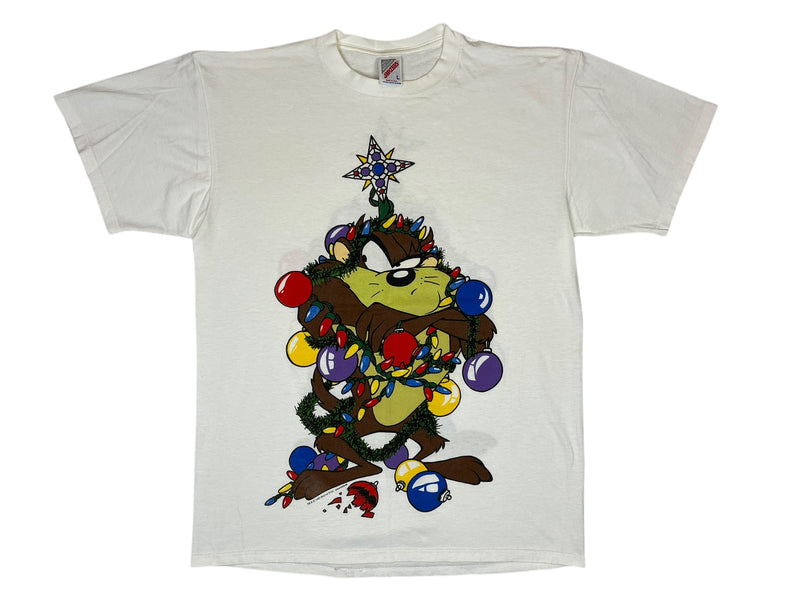 (1993) Tazmanian Devil Looney Tunes Christmas Tree T-Shirt