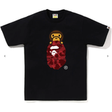 BAPE Color Camo Milo On Ape Head T-Shirt 'Black/Red'