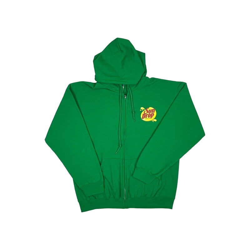 (00s) Sun Drop Citrus Soda Kelly Green Full Zip Hoodie