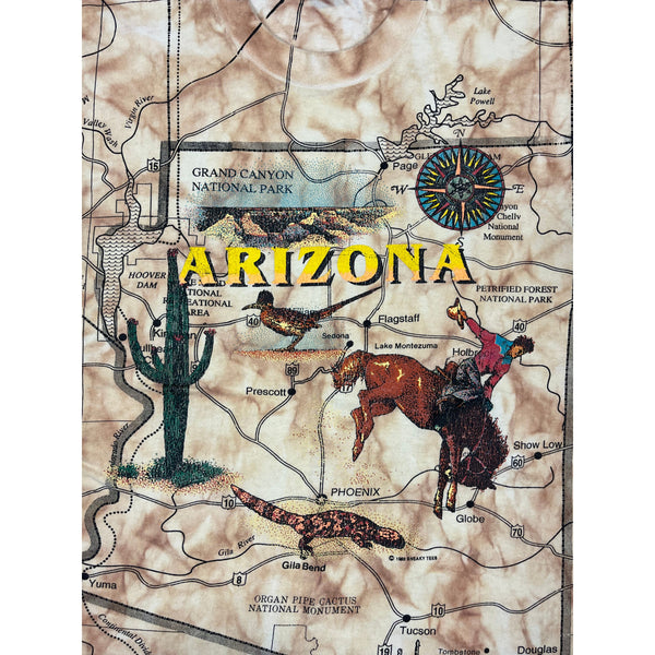 (1992) Arizona State Map All Over Print T-Shirt