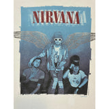 (2004) Nirvana Grunge Trio Kurt Cobain & Dave Grohl T-Shirt