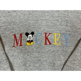 (90s) Mickey Mouse Embroidered Spellout Crewneck