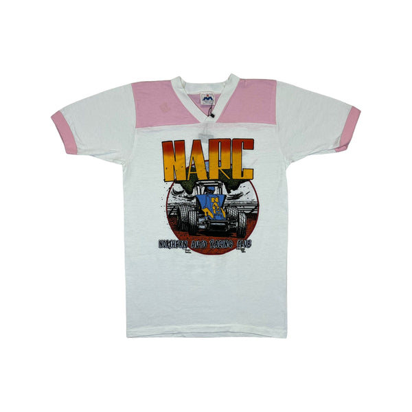 (1983) NARC Northern Auto Racing Club Sprint Pink Ringer T-Shirt m