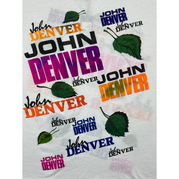 (80s) John Denver Country Music Concert Leaf Double Sided T-Shirt