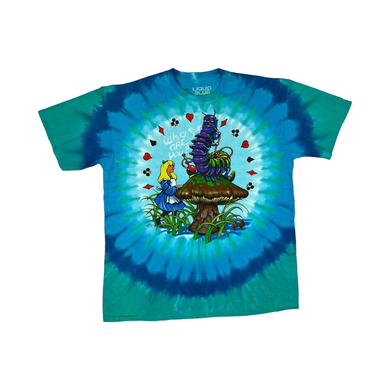 (2014) Alice in Wonderland Liquid Blue Tie Dye Reprint T-Shirt