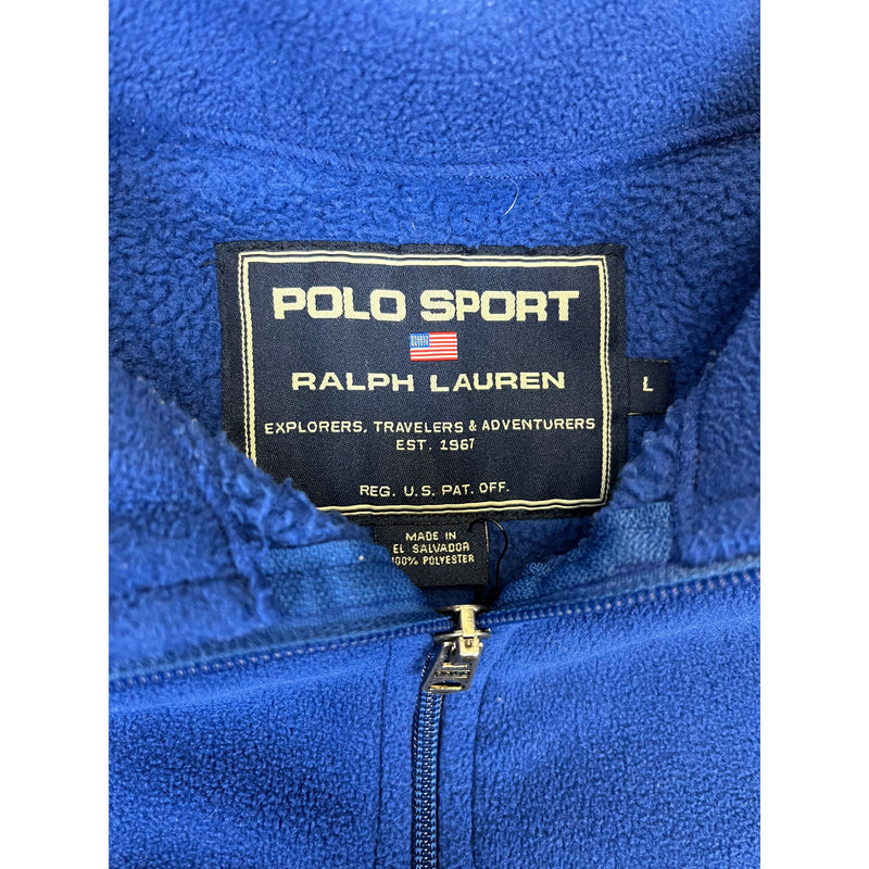 (90s) Polo Sport Ralph Lauren 1/4 Zip Pullover Blue Fleece