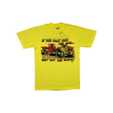 (80s) Sprint Car Dirt Track Mail Racing Pun Yellow T-Shirt L