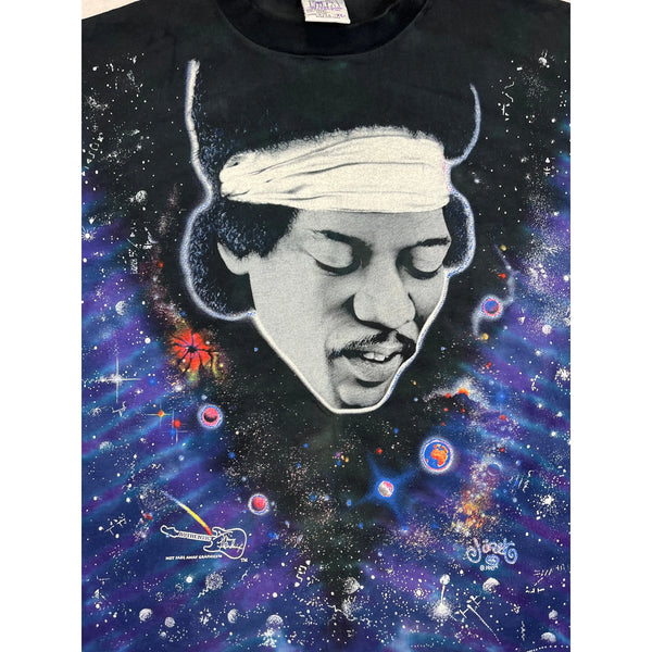 (1995) Jimi Hendrix Tie Dye Galaxy All Over Print T-Shirt