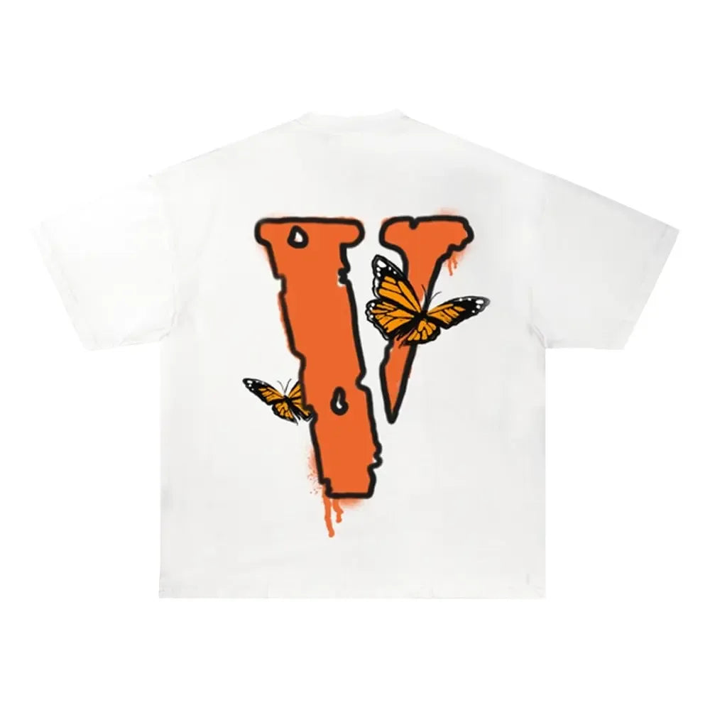 SP10290 Vlone x Juice WRLD Butterfly Tee 'White'
