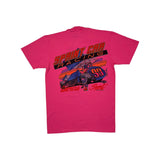 (1990) Shit Happens, Sprint Car Racing Double Sided Dark Pink T-Shirt L