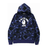 BAPE Color Camo College Pullover Hoodie 'Navy'