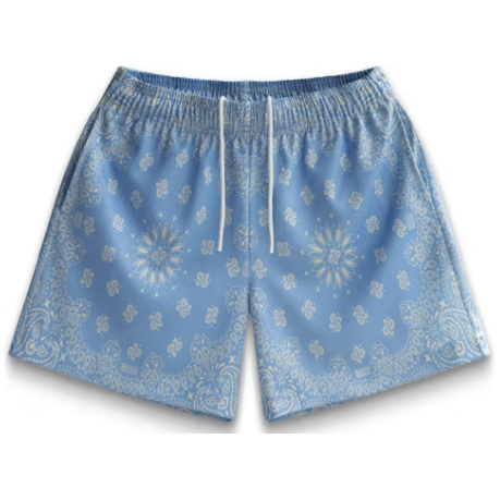 Bravest Studios Paisley Shorts 'Light Blue'