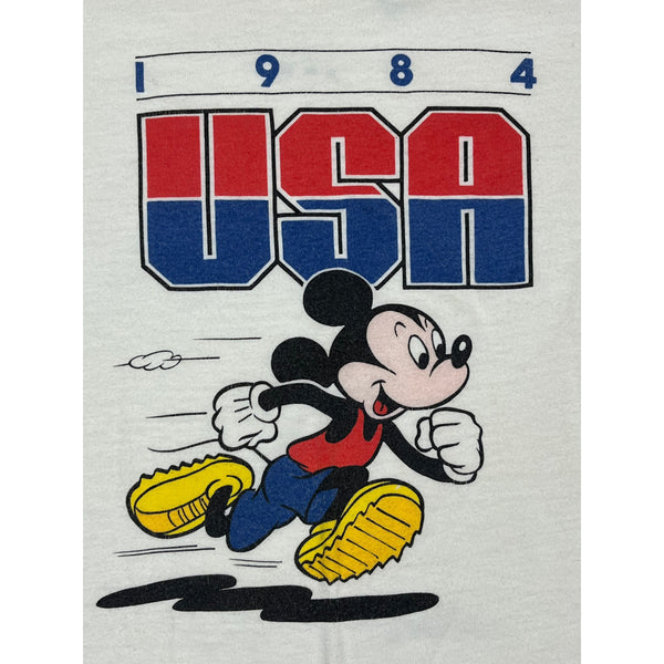 (1984) Mickey Mouse USA Olympics Ringer T-Shirt