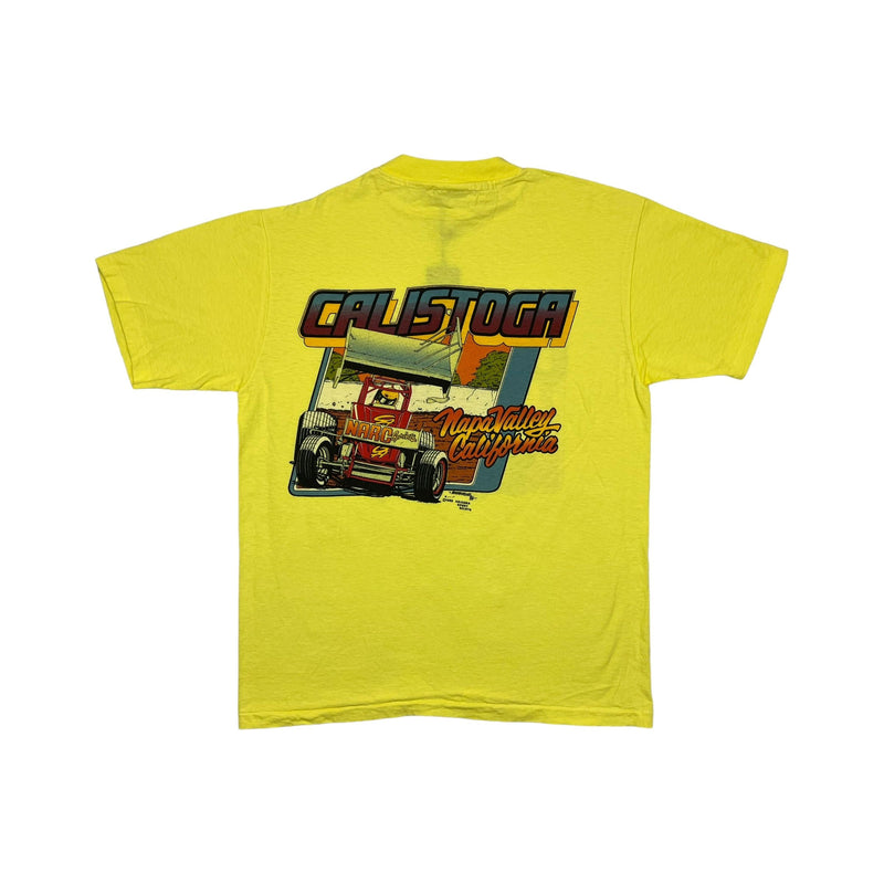 (1986) The Classic, Calistoga California Sprint Car Racing Yellow T-Shirt