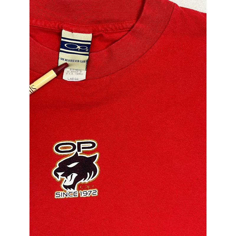 (90s) Ocean Pacific Surfing Tiger Side Logo T-Shirt